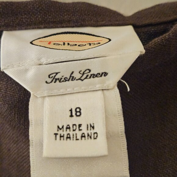 Talbot's irish linen lined long skirt closet staple brown fall neutral boho zip - Picture 9 of 9